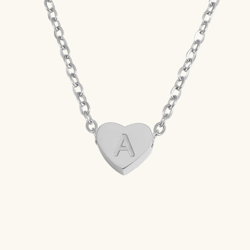 Initial Herz Buchstabenkette - Fascina Silber