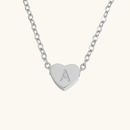 Initial Herz Buchstabenkette - Fascina Silber