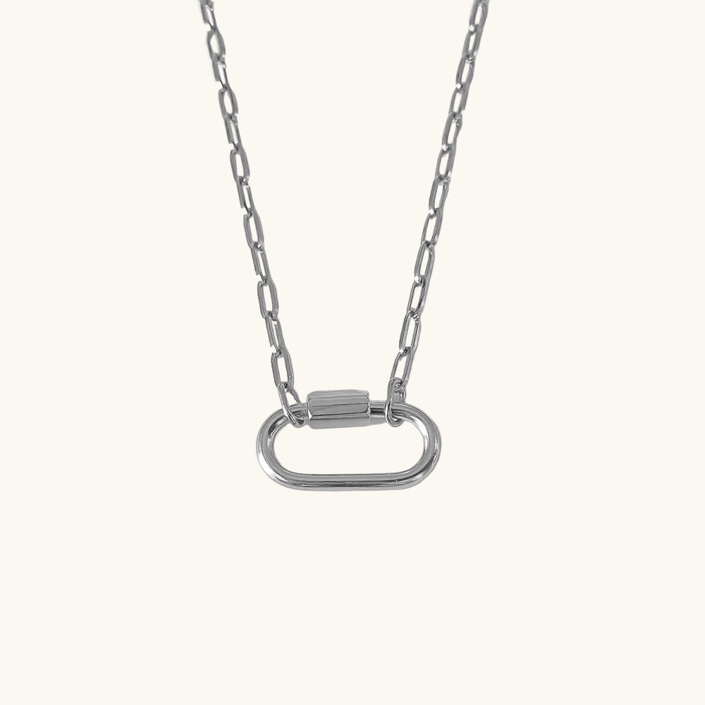 Silber / Little Link Karabiner Kette / 20x10 mm – Fascina