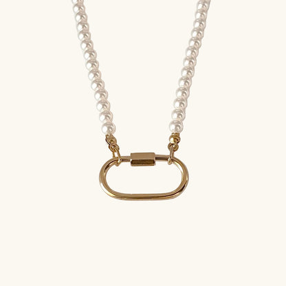 Gold / Ocean Karabiner Kette / 25x13 mm – Fascina