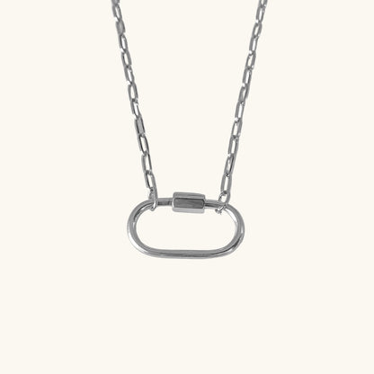Silber / Little Link Karabiner Kette / 25x13 mm – Fascina