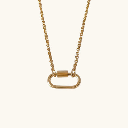 Gold / Essence Karabiner Kette / 20x10 mm – Fascina