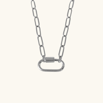 Silber / Big Link Karabiner Kette / 20x10 mm – Fascina