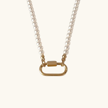 Gold / Ocean Karabiner Kette / 20x10 mm – Fascina