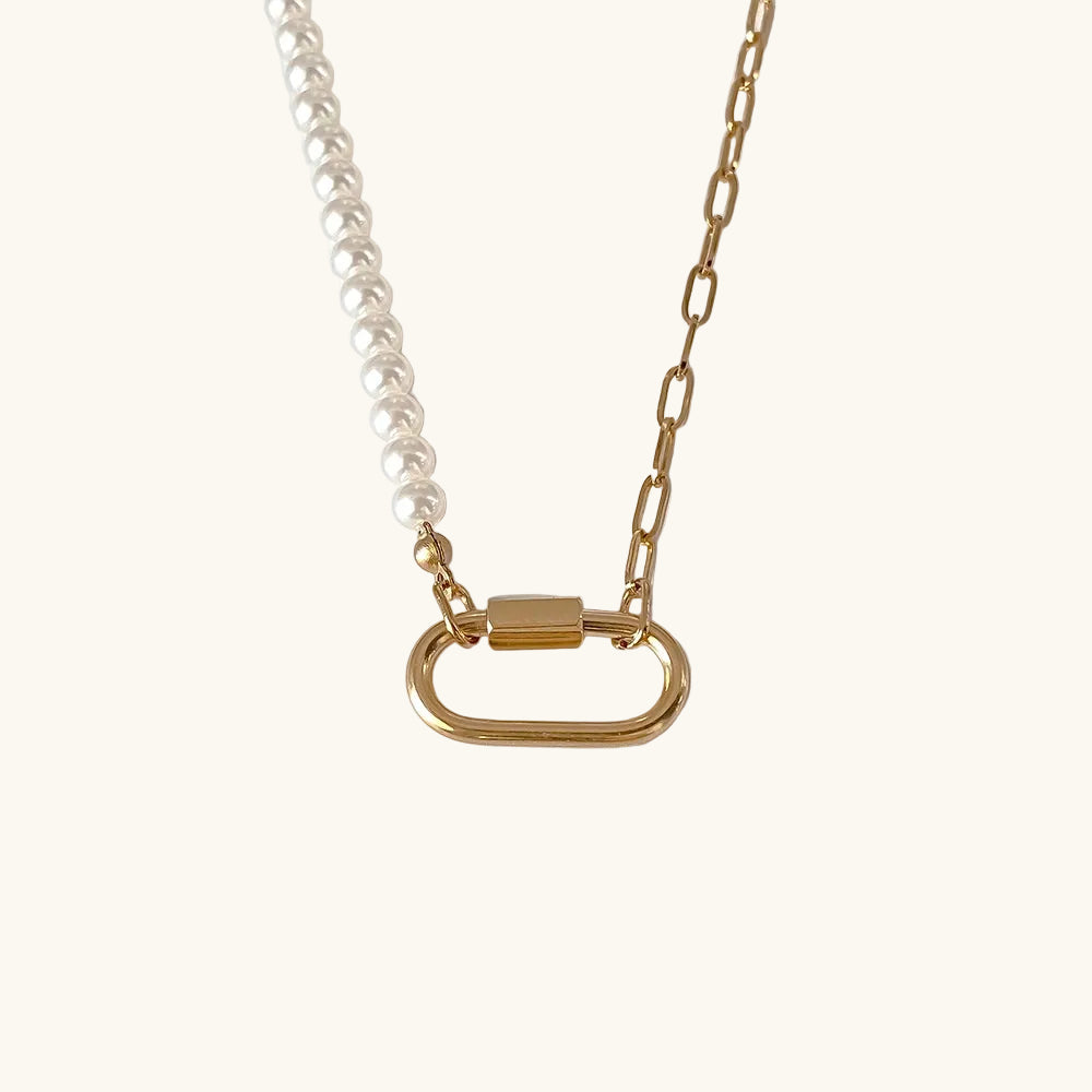 Gold / Ocean Link Karabiner Kette / 20x10 mm – Fascina