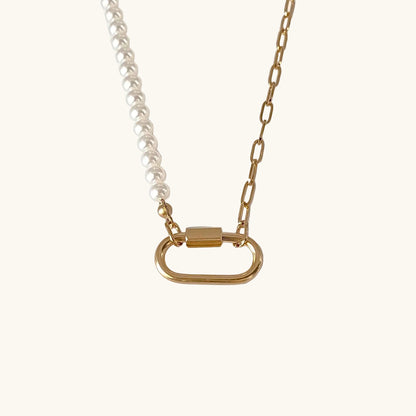 Gold / Ocean Link Karabiner Kette / 20x10 mm – Fascina