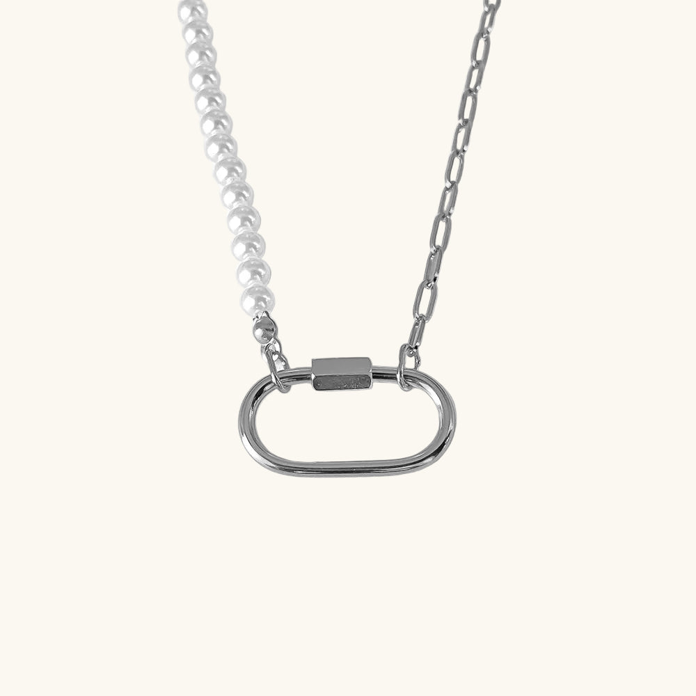 Silber / Ocean Link Karabiner Kette / 25x13 mm – Fascina