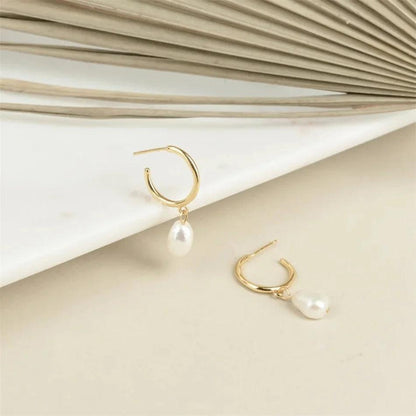 Pearl Hoop Ohrringe - Fascina