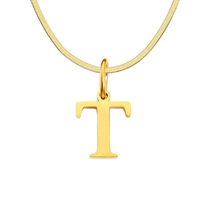 Initial Flat Snake Kette - Fascina