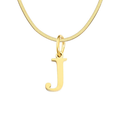 Initial Flat Snake Kette - Fascina