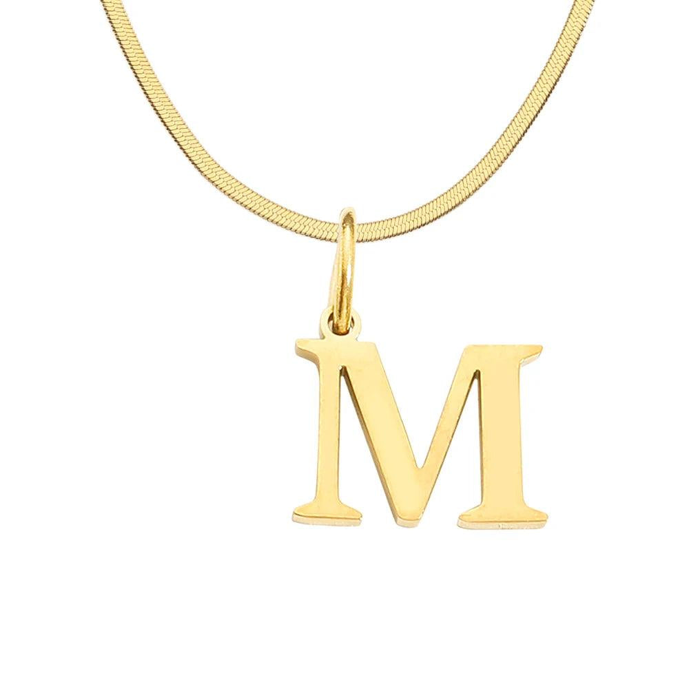 Initial Flat Snake Kette - Fascina