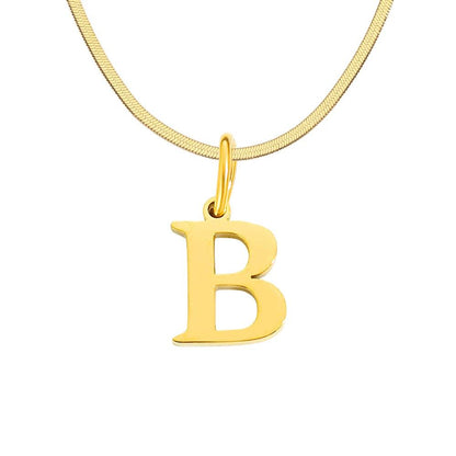 Initial Flat Snake Kette - Fascina