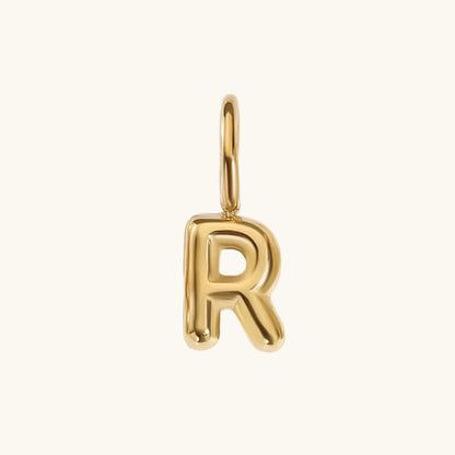 Ballon Buchstaben Anhänger Gold / R – Fascina