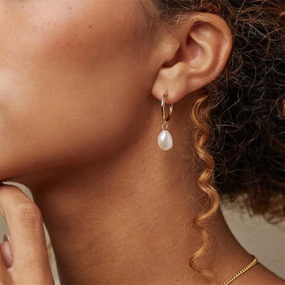 Pearl Hoop Ohrringe - Fascina