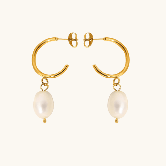 Pearl Hoop Ohrringe - Fascina